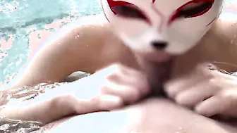 【混浴温泉秘書】 温泉でフェラチオ♨️寒すぎてまさかの展開に…
