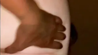 Gigantic booty white chick ride stud’s strap on reverse cowgirl and then getting plowed from behind