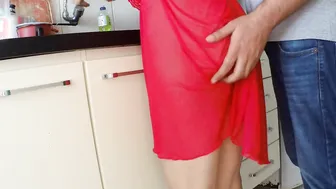 Stepmom Seduced By Her stepson into The Kitchen Early Morning | Real Private