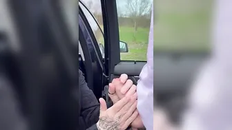Amateur vehicle fellatio