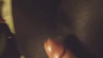 cumming on shiny african stockings