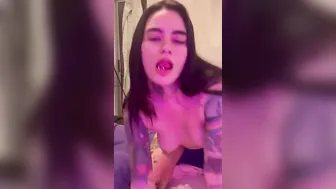 Dark Hair finger bang