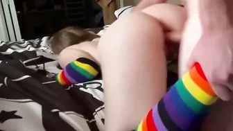 Virgin Eighteen Runs From Gigantic Cock