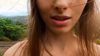 Vulgar Cumwhore lover Give Quick Sloppy Deep Throat BLOWJOB on Mountain Hike - Licks up ALL my Jizz