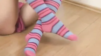 Solo 19 year old touches herself inside Cutie tights