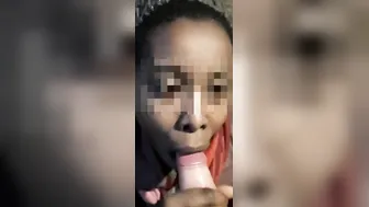 fellatio from this ebony mom and facial