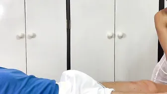 The Nurse Helps The Injured Tennis Player. Beauty Cougar Magnita
