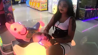 Thai amateur 19 yo gf plays with a sex toy sex toy after a day of fun