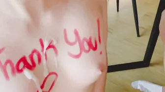 Cumshower on Tities for 18 Anna Pure