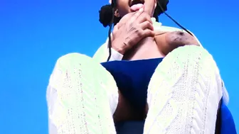 Chesty African Star Sheisnovember Humongous Areolas  Nipples Dangling On Giant Udders Squeezed