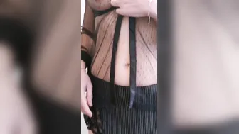 First strip-tease on webcam shy French mom