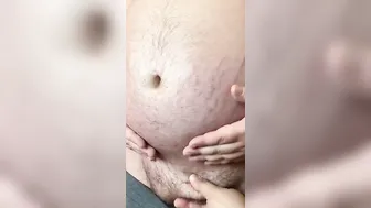 Sunday morning beer bloat and belly play