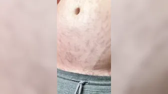 Sunday morning beer bloat and belly play