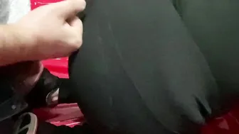 Crazy British milf lets him blow his load cumming on my Gym Pants