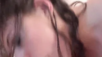 Tall romanian Goddess Louise Ebony getting her tight booty drilled