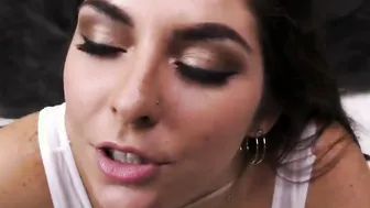 Bj Cutie blowing point of view BF into duo before showing twat