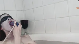 Red Haired Gothic masturbates into bathtub throatfuck CIM butt plowed anal jizzed - TheGoddessOfLust