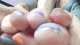 I smeared my lovely legs with cream lifted up my