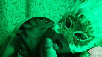 Slobbery fellatio from the maid