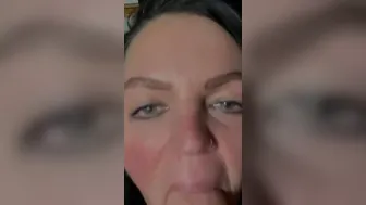 Hoe Wifey give point of view Bj into kitchen and takes big Cum Facial - Sue Sunshine