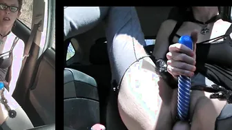 Masturbating inside the vehicle