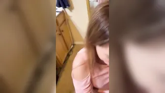 She’s sexy on her knees and bent over