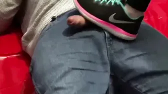 Filthy British mom into Gym Trainers - Ball Kicking for the fun of it