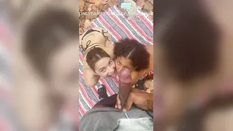 two GIRLS TAKE CREAMPIE INSIDE THE PARK