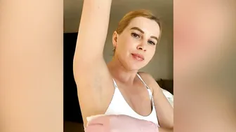 Waxing porn video – Armpit bdsm SugarNadya waxes her armpits close-up shot