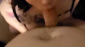 Sucking Off my husbands penis
