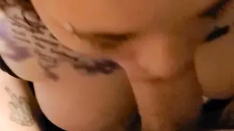 Sucking Off my husbands penis