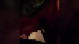 [Requested] Ebony 19 Yo Sucks a White Dick with Satin Gloves