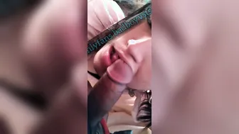 Megan Ts blowing deeply ebony penis
