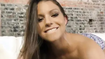 Head camgirl slowly sucking off and wanking point of view boyfriends penis