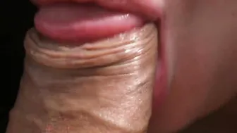 Tasty Fellatio Tongue Play and Hand Job with Huge Cum Flow
