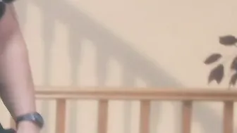 Playful blonde with huge tits is fond of being filmed