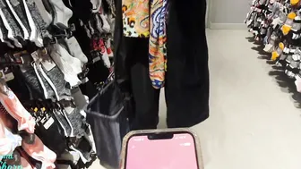 Bf controls my toy while shopping