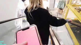 Bf controls my toy while shopping