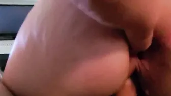 milf Wifey Ride Hubby Reverse Cowgirl and Getting Creampied (Orgasm Contractions)