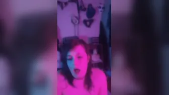 Grinding on unicorn while watching porn