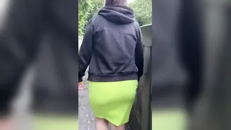 Rebecca Curves Flashing on a Bridge