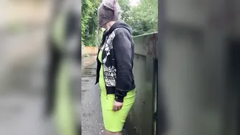 Rebecca Curves Flashing on a Bridge