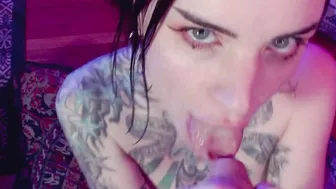 Having fun with messy cum lube