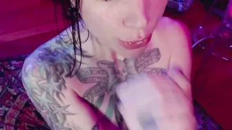 having fun with messy cum lube