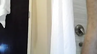 Stroking My Dick inside Hotel Bathtub Then Oiling My Nuts and Booty