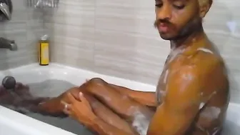Stroking My Dick inside Hotel Bathtub Then Oiling My Nuts and Booty
