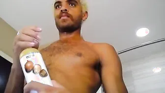 Stroking My Dick inside Hotel Bathtub Then Oiling My Nuts and Booty