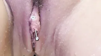 Whore let jacuzzi jets hit her leaking cunt