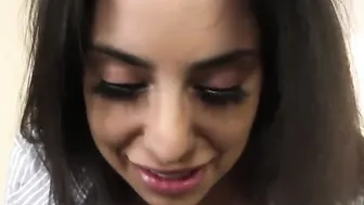 Thin stepmom sucking off penis into pov action before taboo sex