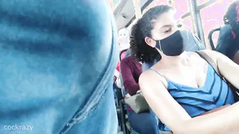 Lusty lady looking huge bulge outside